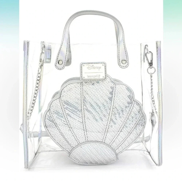 NWT Loungefly X Disney The Little Mermaid Ariel 30th Anniversary Hologram Purse - Picture 1 of 10
